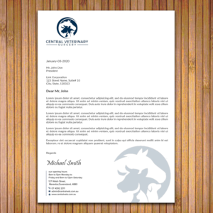 Diseño de Membrete por sadikul islam para Central Veterinary Surgery | Diseño: #28351812