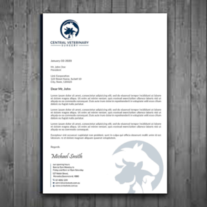 Diseño de Membrete por sadikul islam para Central Veterinary Surgery | Diseño: #28351813