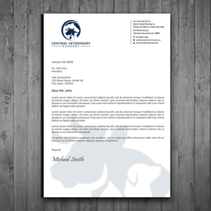 Diseño de Membrete por sadikul islam para Central Veterinary Surgery | Diseño: #28352438