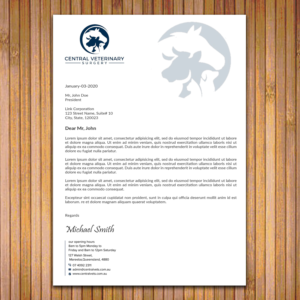 Letterhead Design by sadikul islam for Central Veterinary Surgery | Design: #28352440