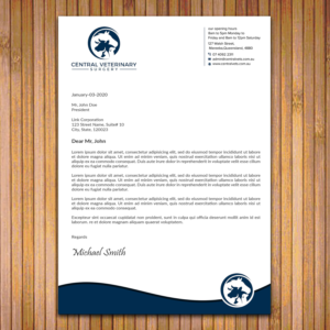 Letterhead Design by sadikul islam for Central Veterinary Surgery | Design: #28352479