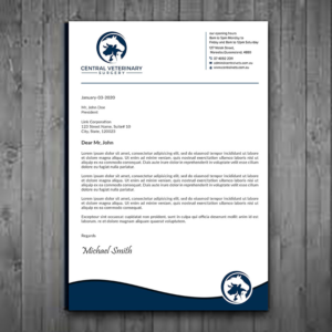 Letterhead Design by sadikul islam for Central Veterinary Surgery | Design: #28352486