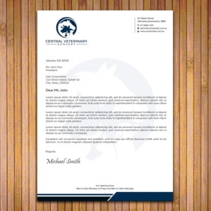 Letterhead Design by sadikul islam for Central Veterinary Surgery | Design: #28354117