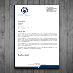 Letterhead Design by sadikul islam for Central Veterinary Surgery | Design: #28354123
