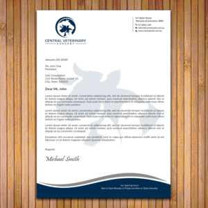 Letterhead Design by sadikul islam for Central Veterinary Surgery | Design: #28354242