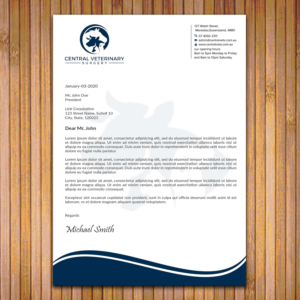 Letterhead Design by sadikul islam for Central Veterinary Surgery | Design: #28354248