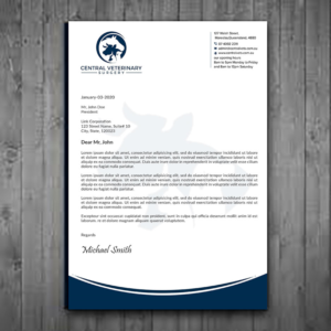 Letterhead Design by sadikul islam for Central Veterinary Surgery | Design: #28354250