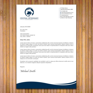 Letterhead Design by sadikul islam for Central Veterinary Surgery | Design: #28354252