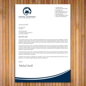 Letterhead Design by sadikul islam for Central Veterinary Surgery | Design: #28354260