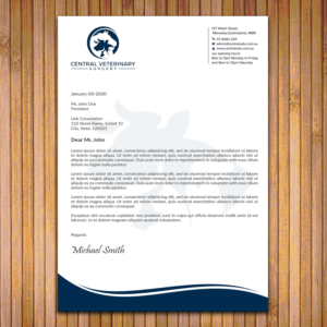Letterhead Design by sadikul islam for Central Veterinary Surgery | Design: #28354265
