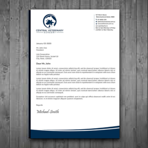 Letterhead Design by sadikul islam for Central Veterinary Surgery | Design: #28354267