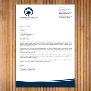 Letterhead Design by sadikul islam for Central Veterinary Surgery | Design: #28354268