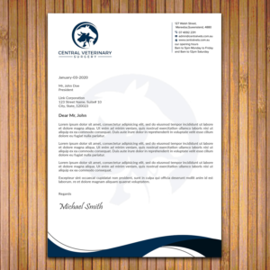 Letterhead Design by sadikul islam for Central Veterinary Surgery | Design: #28354272