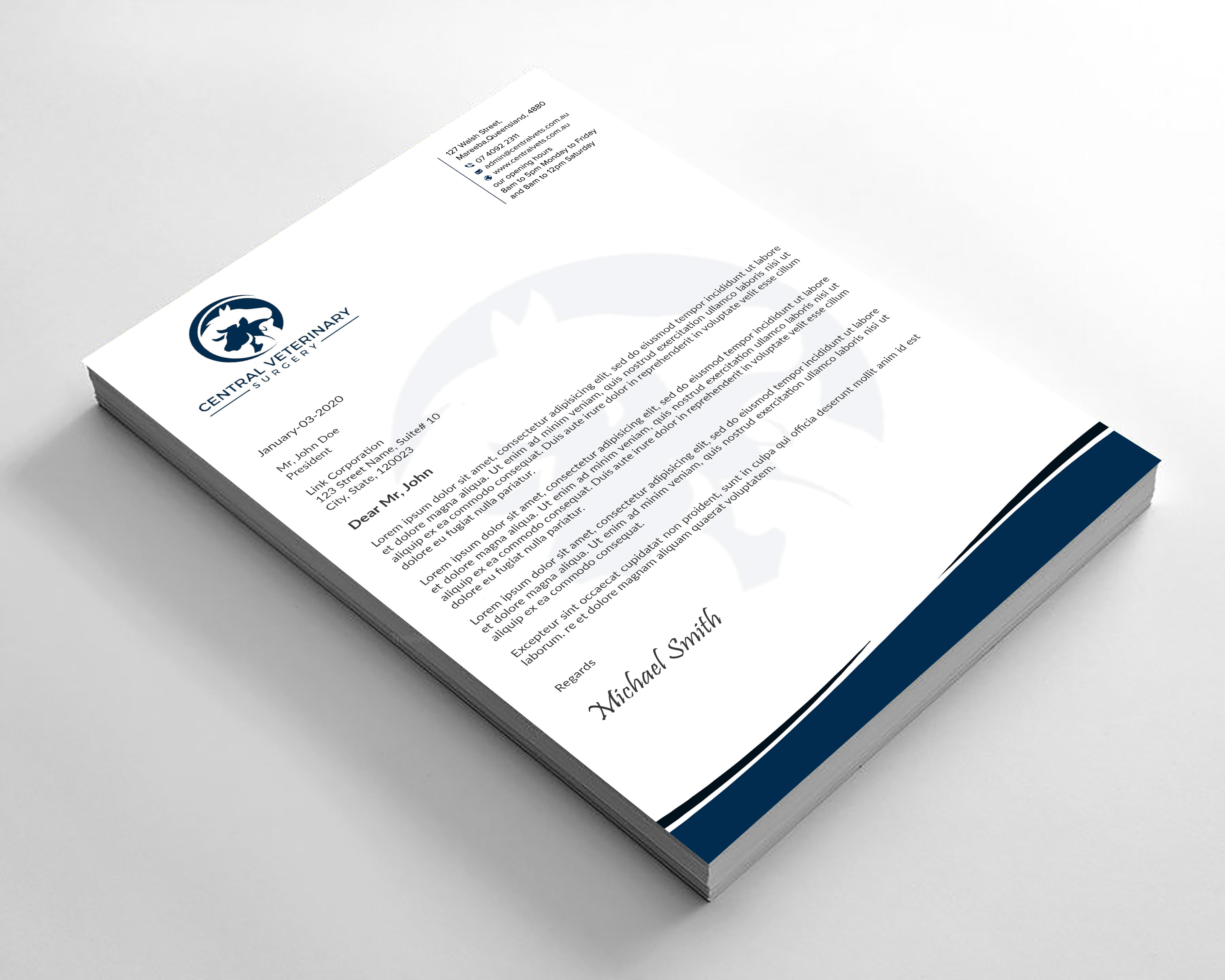 Design En-Tête par sadikul islam pour Central Veterinary Surgery | Design #28354275