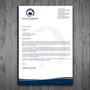 Letterhead Design by sadikul islam for Central Veterinary Surgery | Design: #28354276
