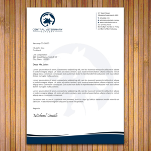 Letterhead Design by sadikul islam for Central Veterinary Surgery | Design: #28354278