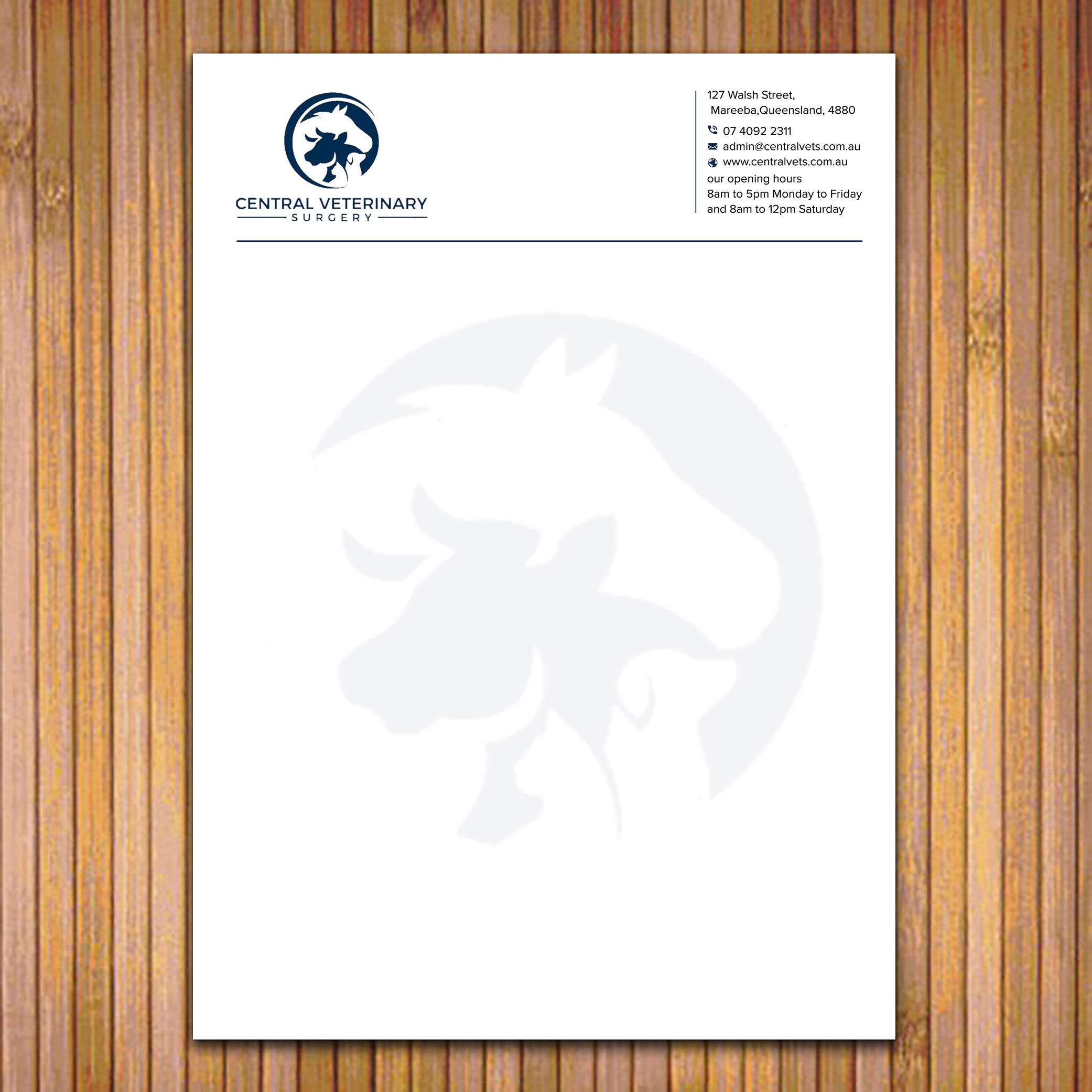 Diseño de Membrete por sadikul islam para Central Veterinary Surgery | Diseño #28354282