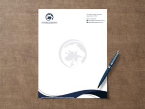 Letterhead Design by Creative Moon Design for Central Veterinary Surgery | Design: #28360157