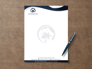 Veterinary Clinic Letterhead - Central Veterinary Surgery | Letterhead Design by Creative Moon Design