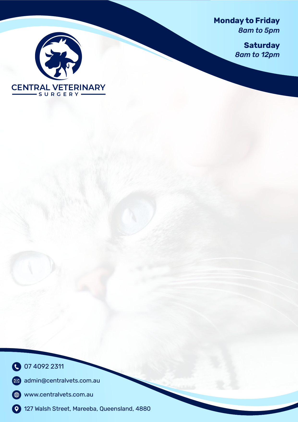 Letterhead Design by r.benlak for Central Veterinary Surgery | Design #28354472