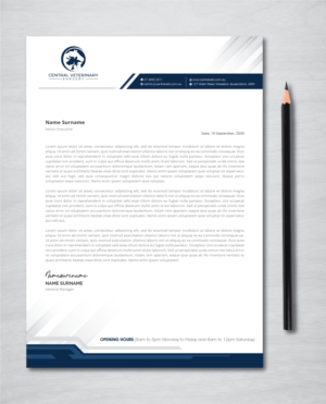 Letterhead Design by artbitin for Central Veterinary Surgery | Design: #28349998