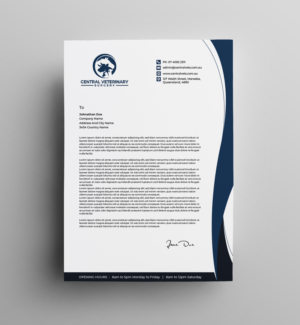 Letterhead Design by JK18 for Central Veterinary Surgery | Design: #28349948