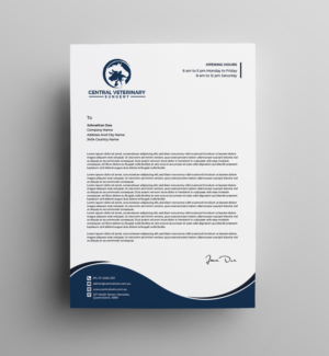 Letterhead Design by JK18 for Central Veterinary Surgery | Design: #28350093