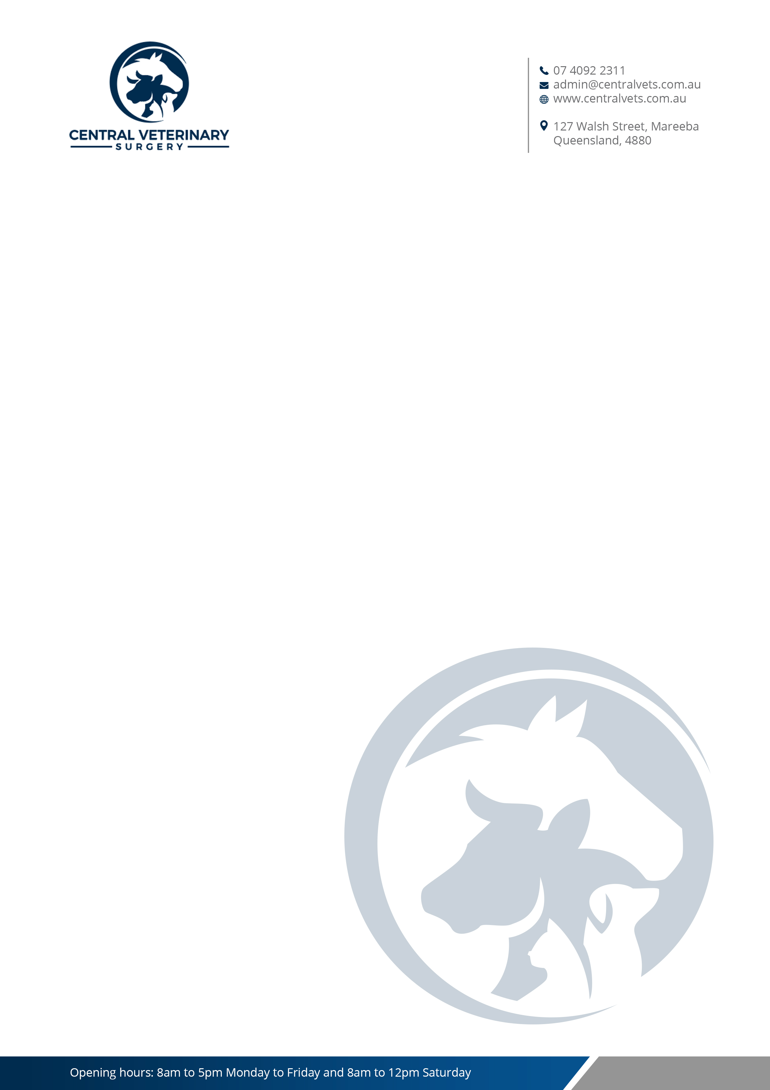 Briefkopf-Design von istylegraphic für Central Veterinary Surgery | Design #28350550