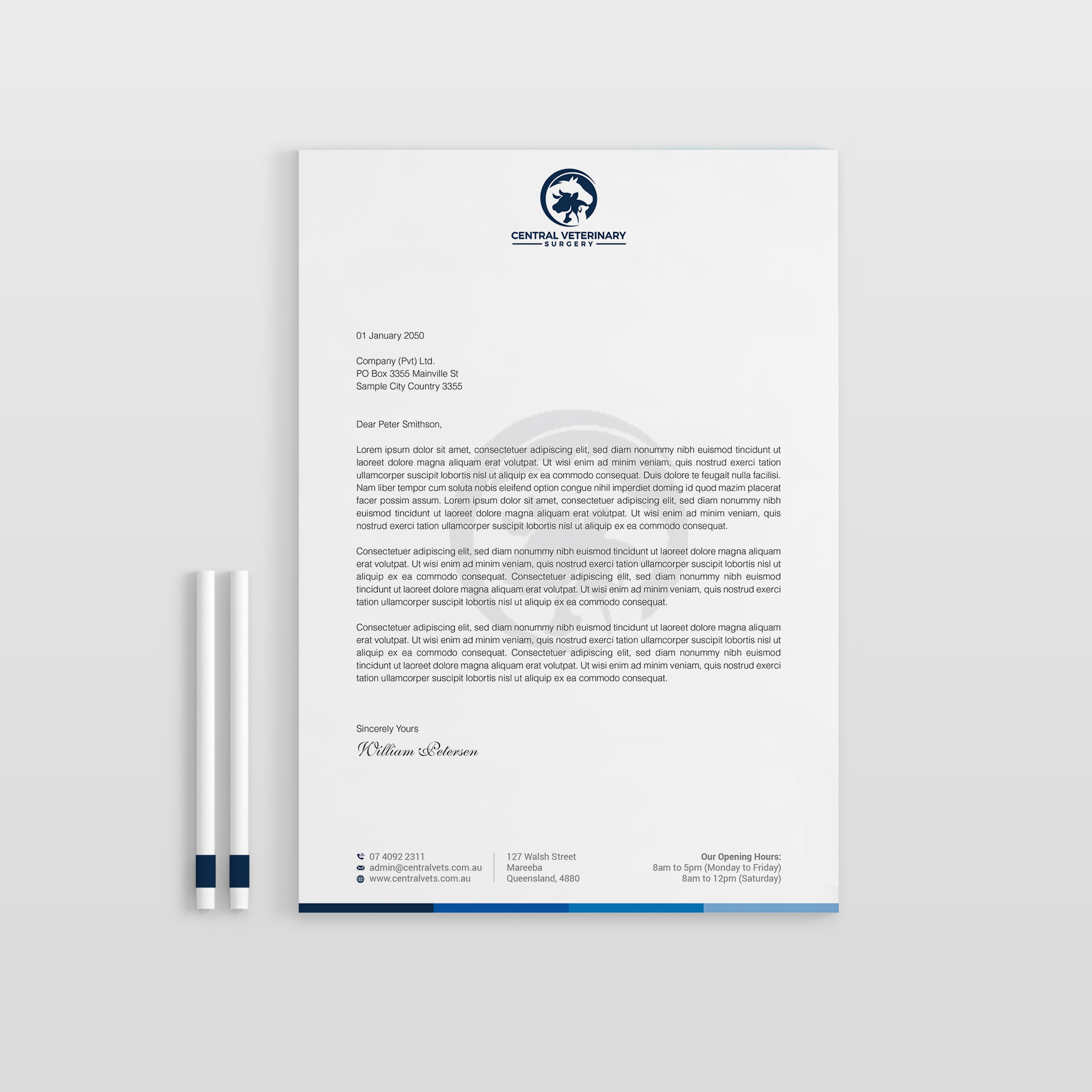 Diseño de Membrete por OxonoArt para Central Veterinary Surgery | Diseño #28364959