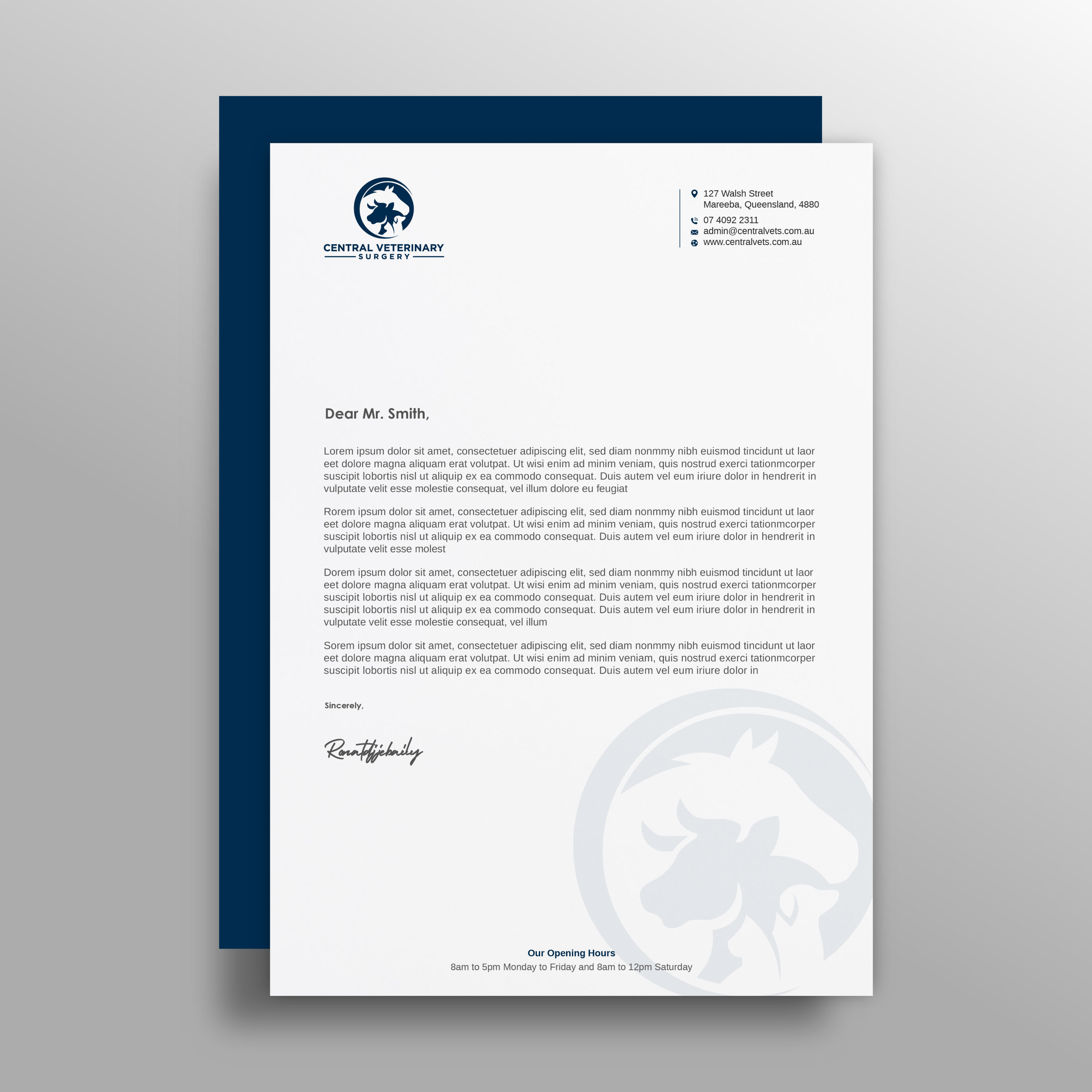 Letterhead Design by LAXMI DESIGNHUB for Central Veterinary Surgery | Design #28350989