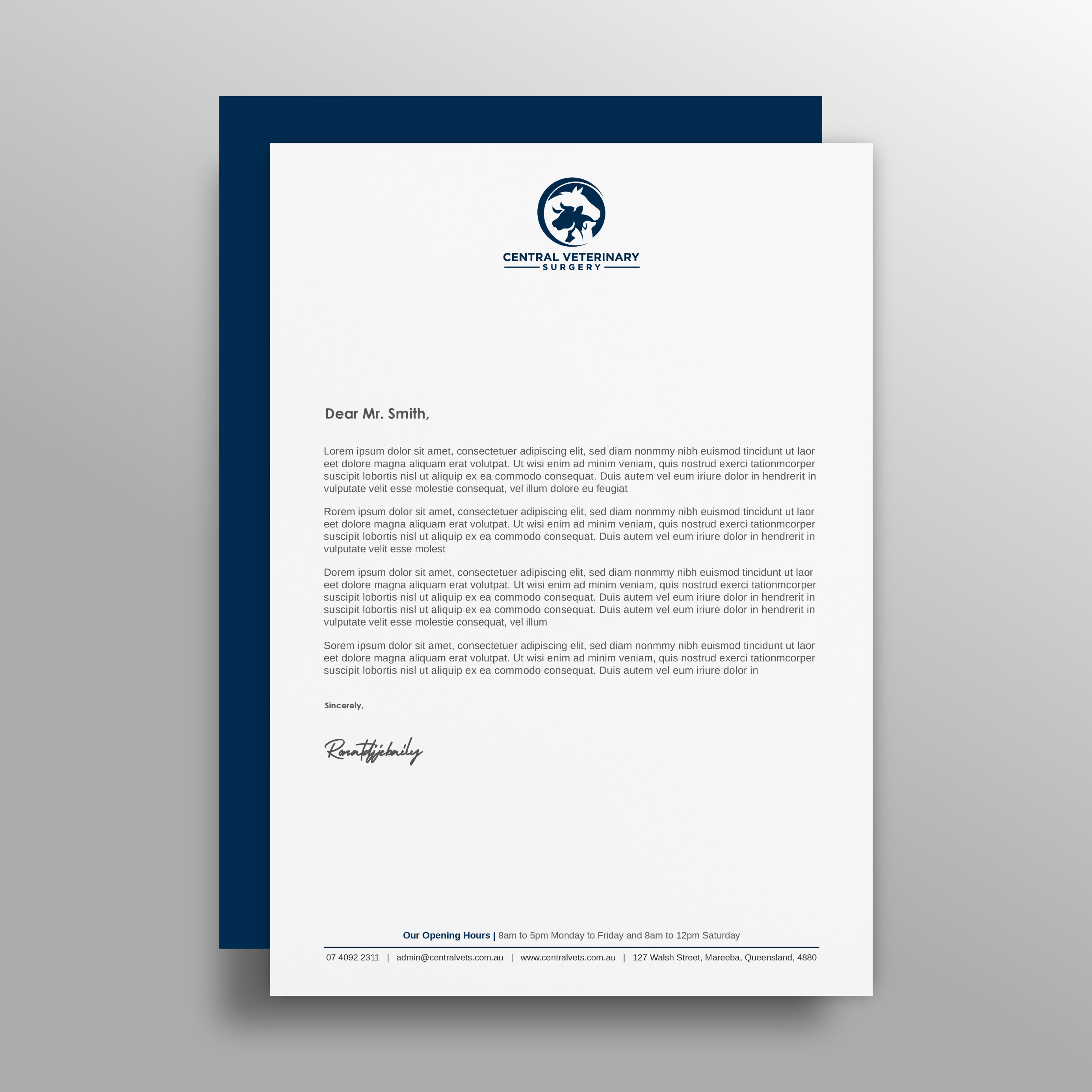 Letterhead Design by LAXMI DESIGNHUB for Central Veterinary Surgery | Design #28351063