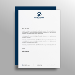 Letterhead Design by LAXMI DESIGNHUB for Central Veterinary Surgery | Design: #28351068