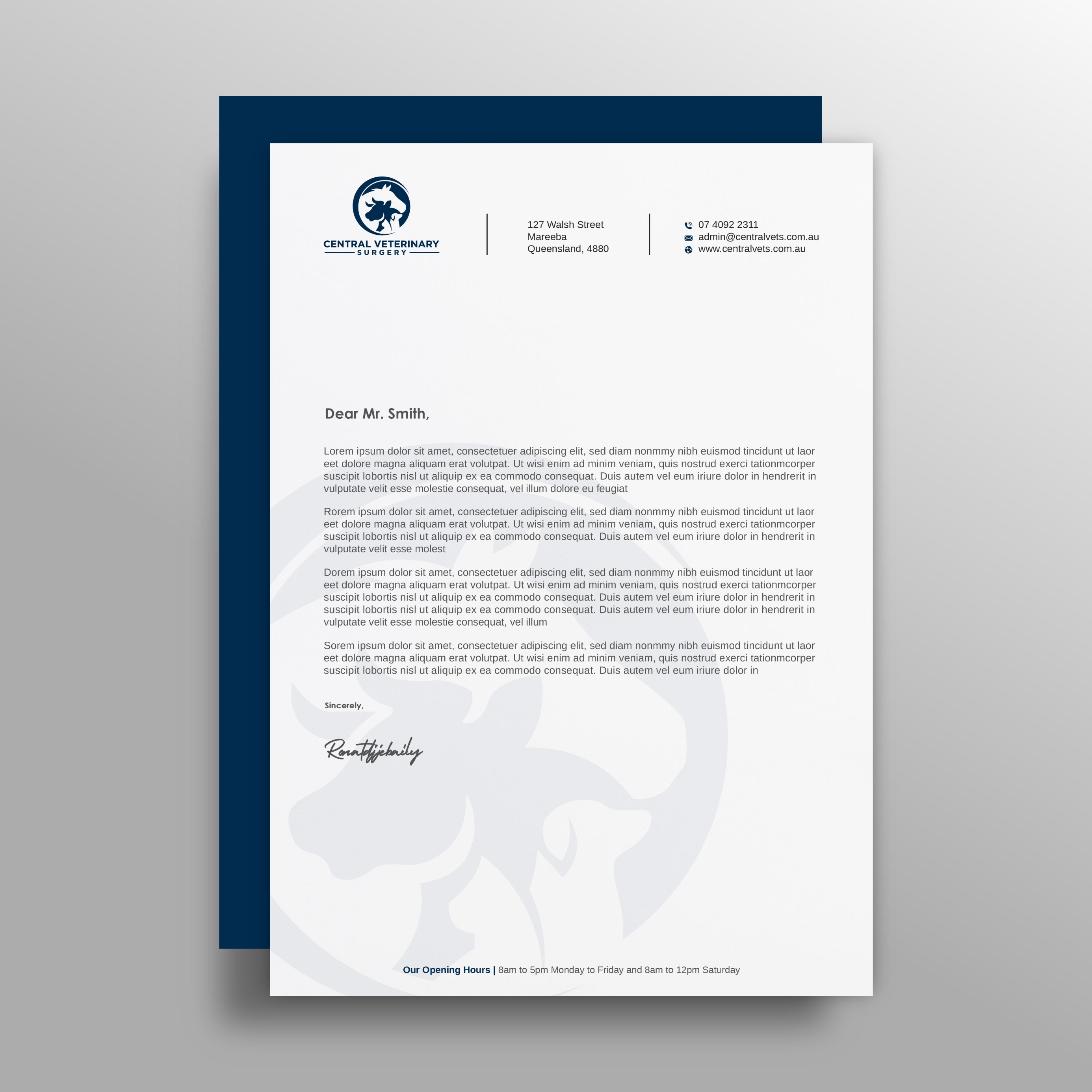 Letterhead Design by LAXMI DESIGNHUB for Central Veterinary Surgery | Design #28351070