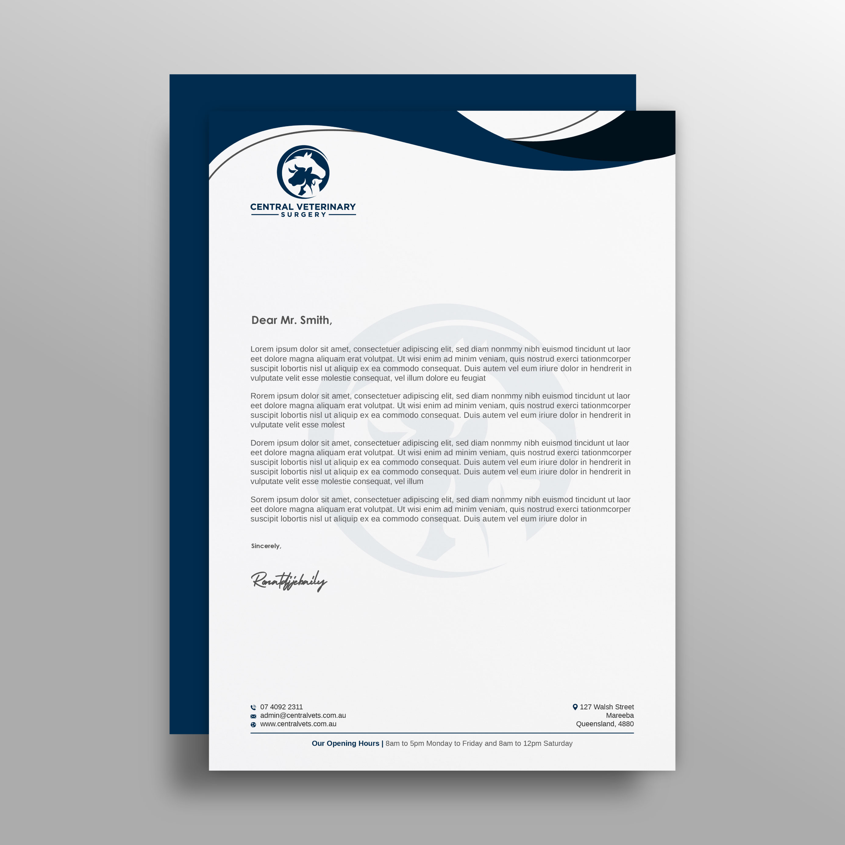 Letterhead Design by LAXMI DESIGNHUB for Central Veterinary Surgery | Design #28351071