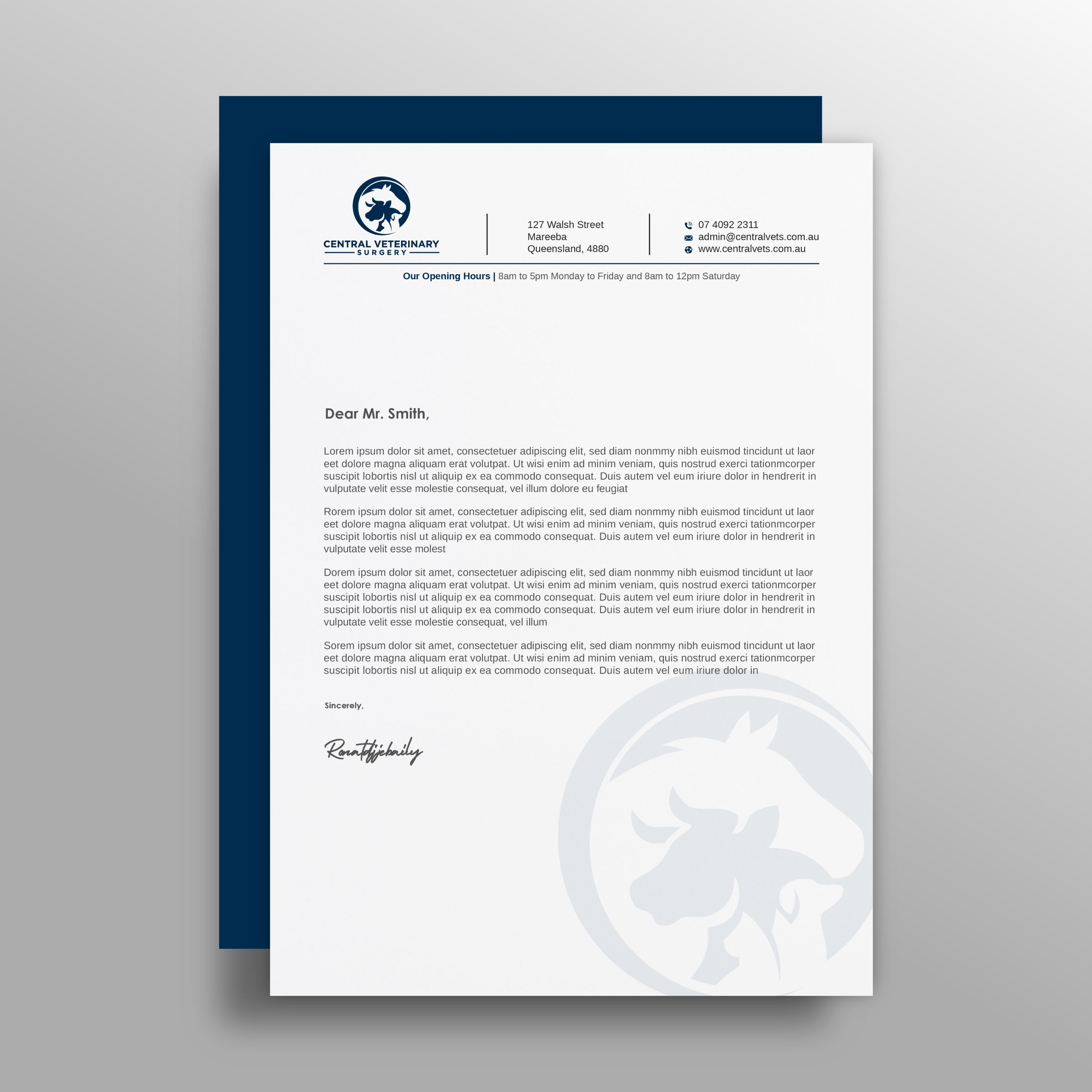 Letterhead Design by LAXMI DESIGNHUB for Central Veterinary Surgery | Design #28351072