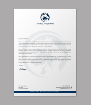 Letterhead Design by chandrayaan.creative for Central Veterinary Surgery | Design: #28356284