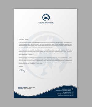 Letterhead Design by chandrayaan.creative for Central Veterinary Surgery | Design: #28356286