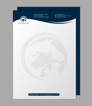 Letterhead Design by chandrayaan.creative for Central Veterinary Surgery | Design: #28356294
