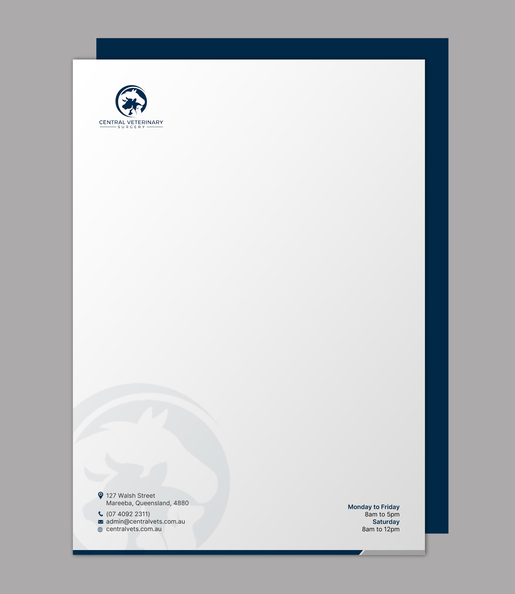 Letterhead Design by chandrayaan.creative for Central Veterinary Surgery | Design #28356296