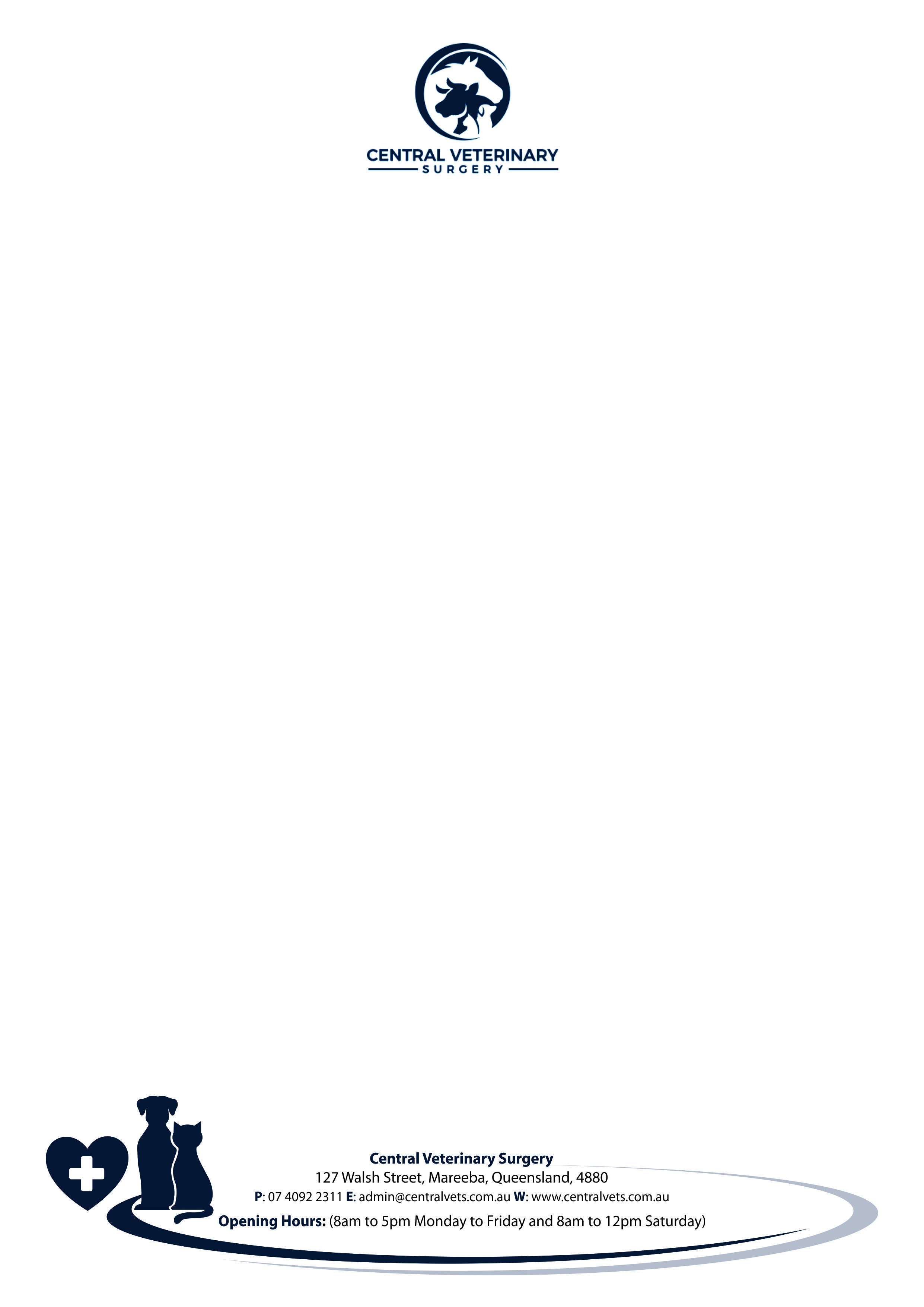Letterhead Design by alpesh9520 for Central Veterinary Surgery | Design #28361013