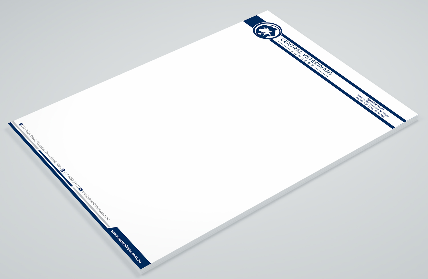 Letterhead Design by Petter Goms for Central Veterinary Surgery | Design #28351819