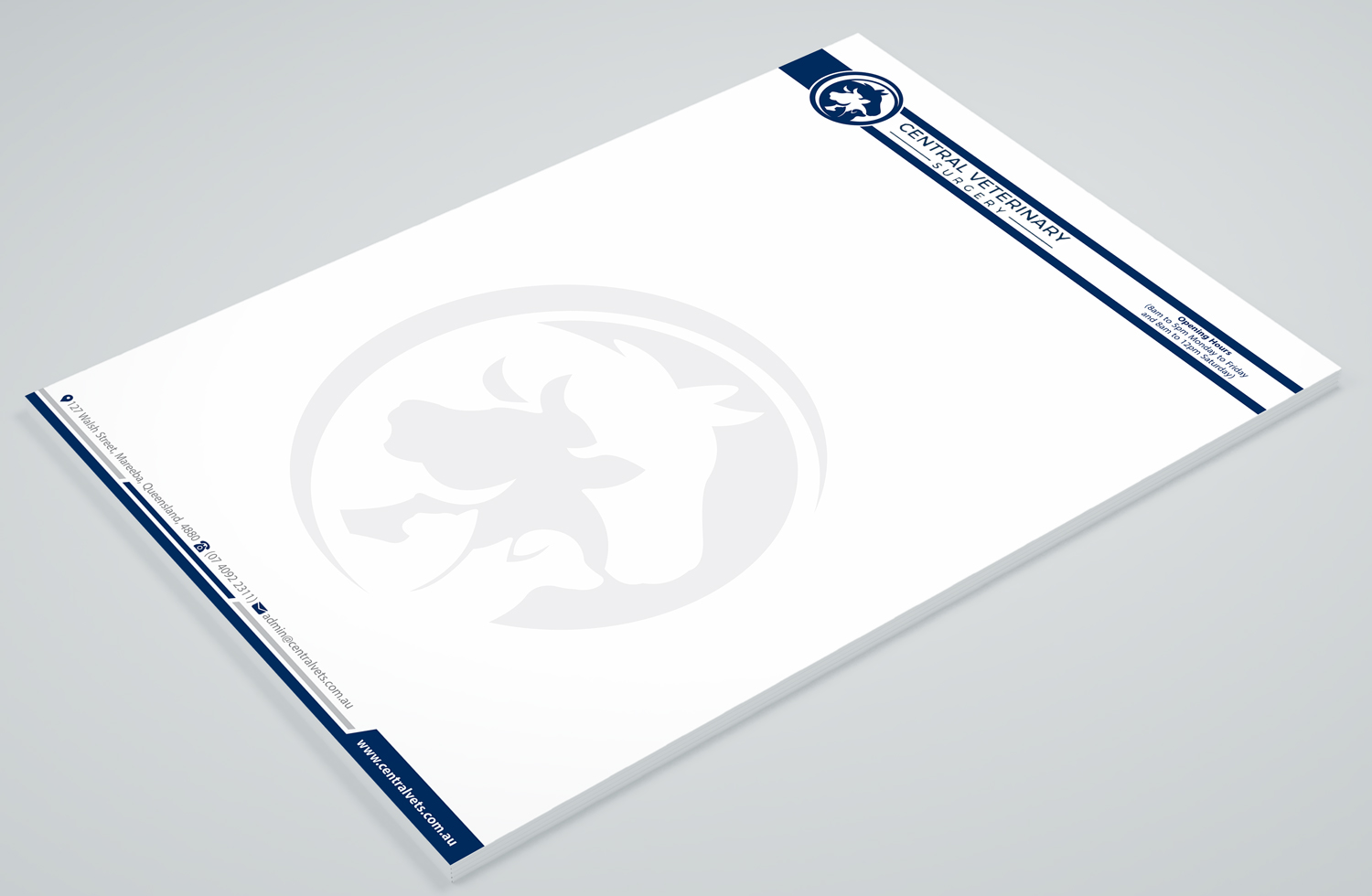 Letterhead Design by Petter Goms for Central Veterinary Surgery | Design #28351821