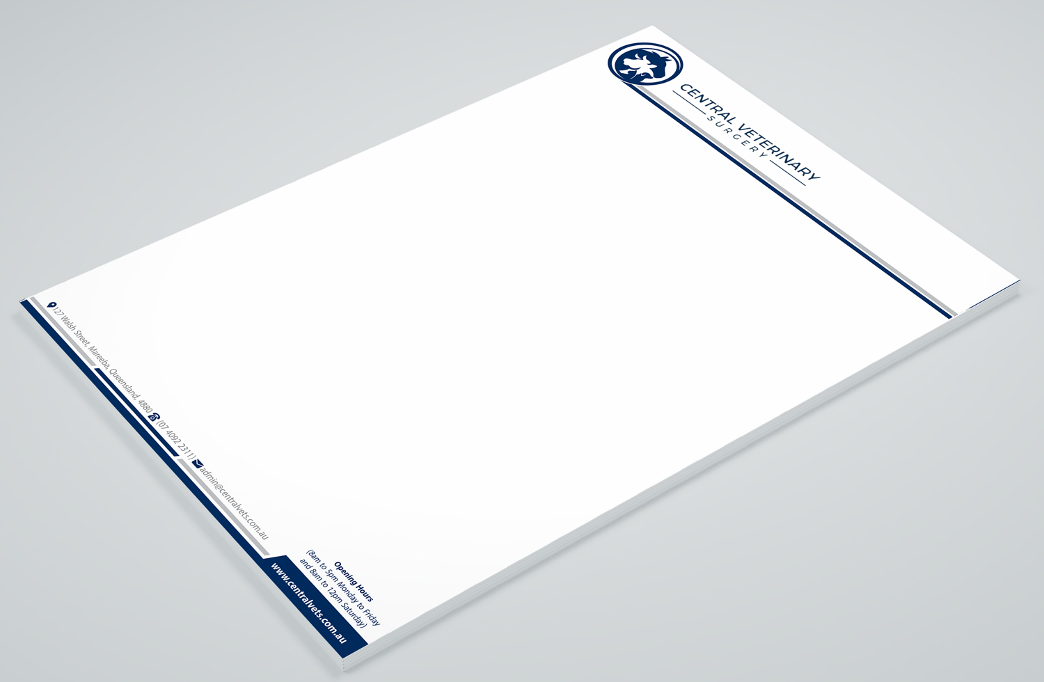 Letterhead Design by Petter Goms for Central Veterinary Surgery | Design #28351822