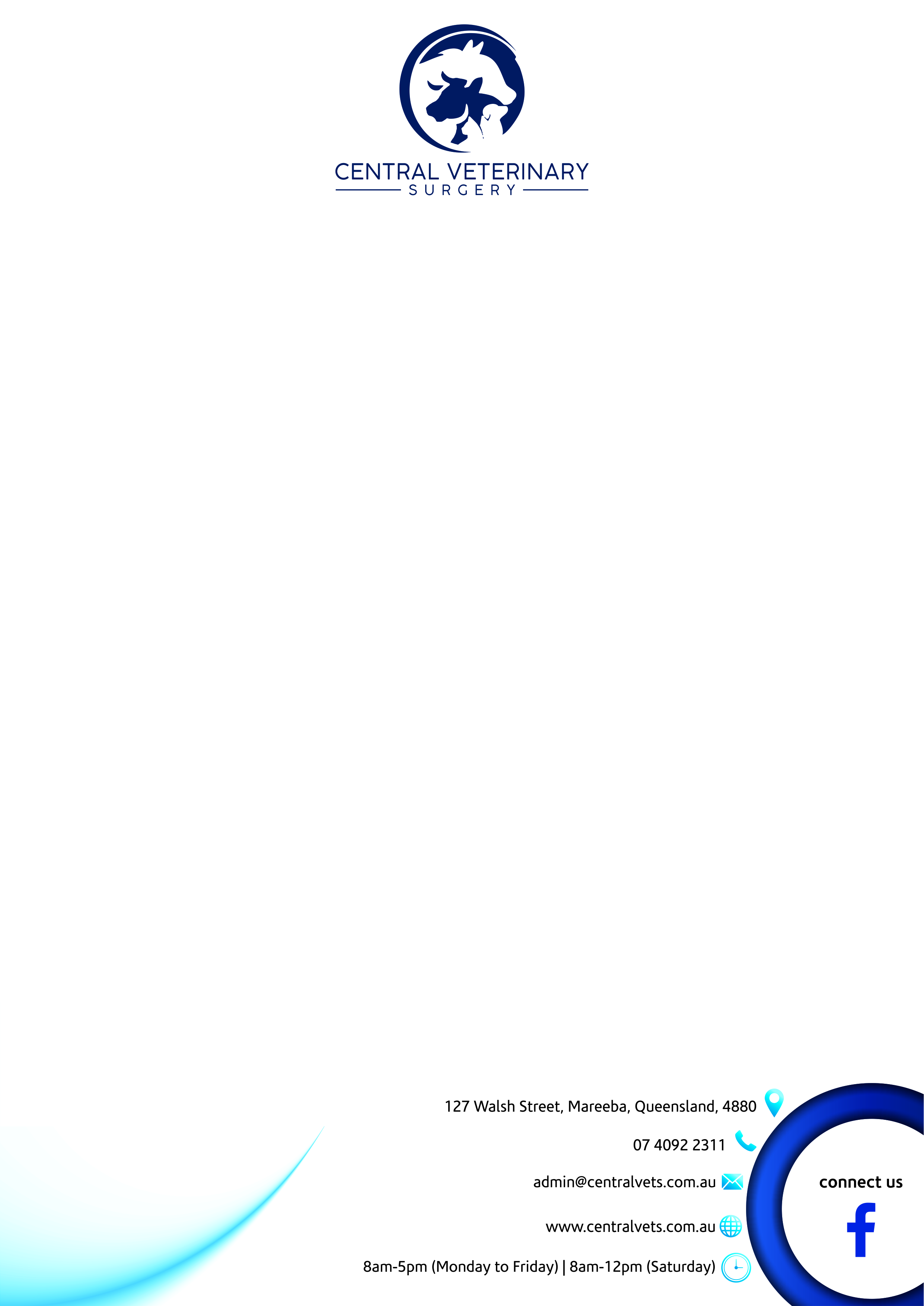 Letterhead Design by neetuindia for Central Veterinary Surgery | Design #28358202