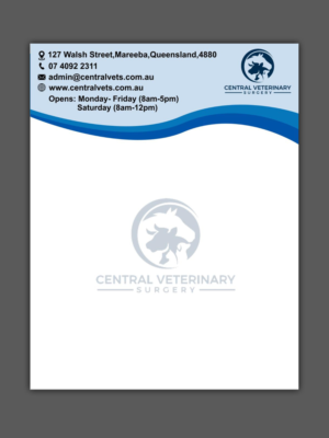 Letterhead Design by n214008 for Central Veterinary Surgery | Design: #28356579