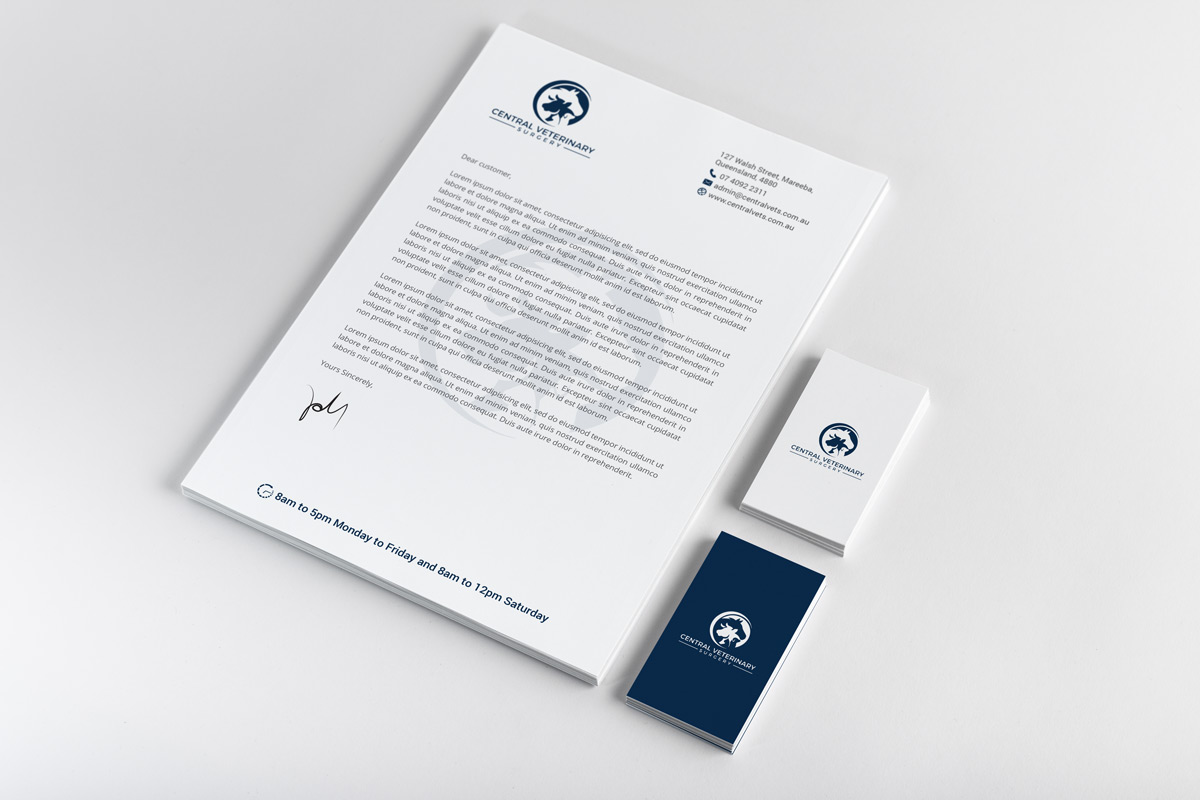 Letterhead Design by R.design for Central Veterinary Surgery | Design #28364191