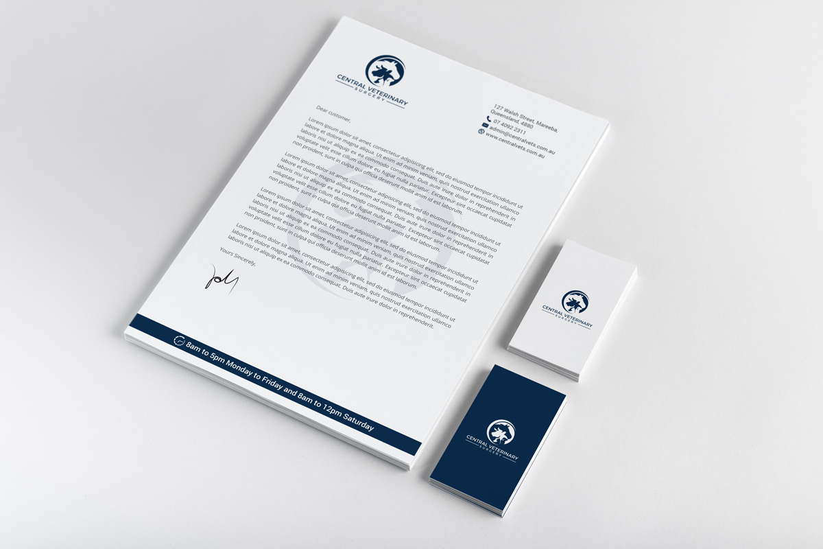 Letterhead Design by R.design for Central Veterinary Surgery | Design #28364192