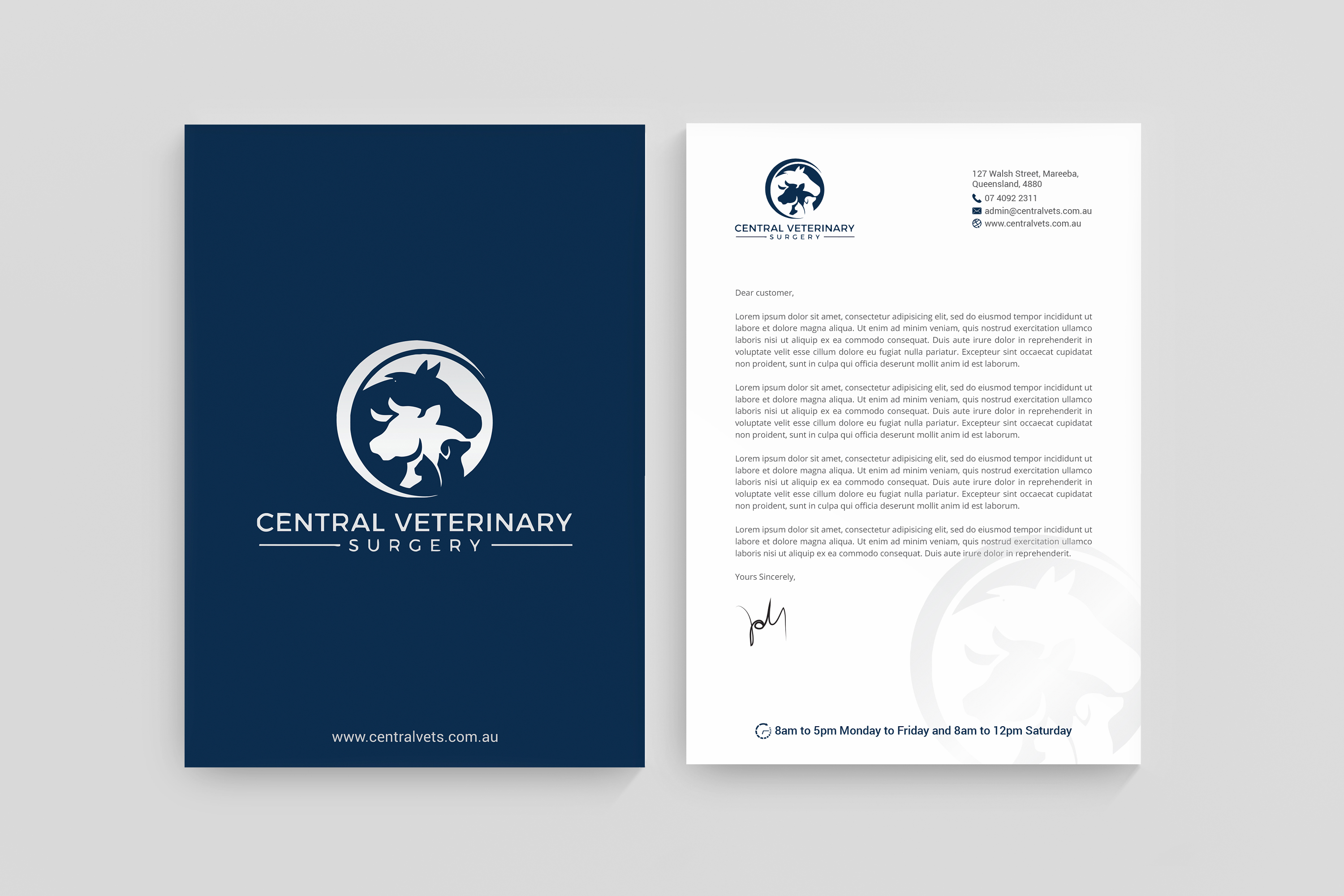 Letterhead Design by R.design for Central Veterinary Surgery | Design #28364197