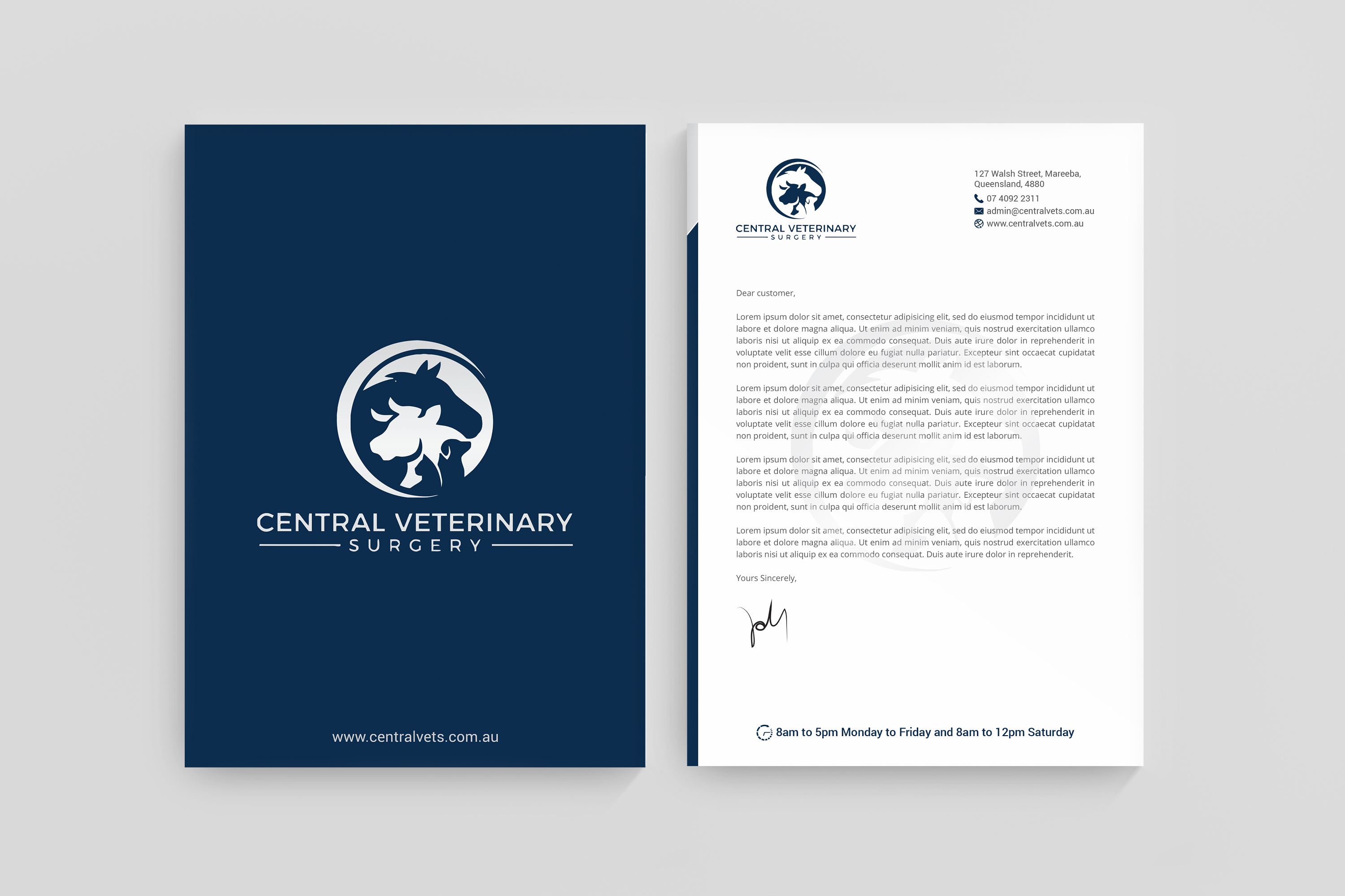 Letterhead Design by R.design for Central Veterinary Surgery | Design #28364199