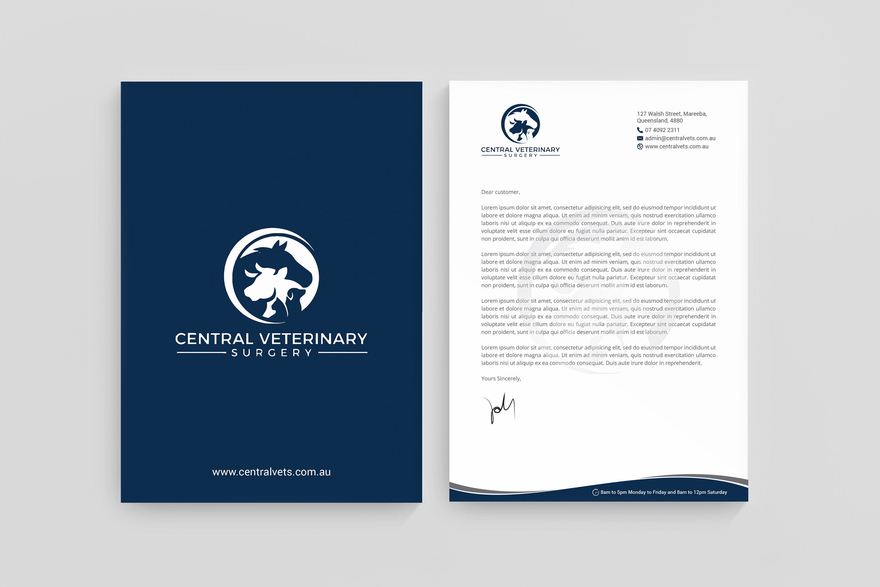 Letterhead Design by R.design for Central Veterinary Surgery | Design #28365875